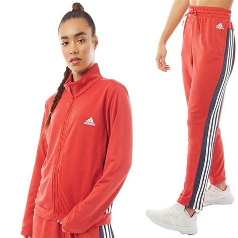 donker rood adidas trainingspak dames|Trainingspakken voor dames .